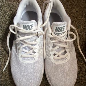 White and gray Nike’s